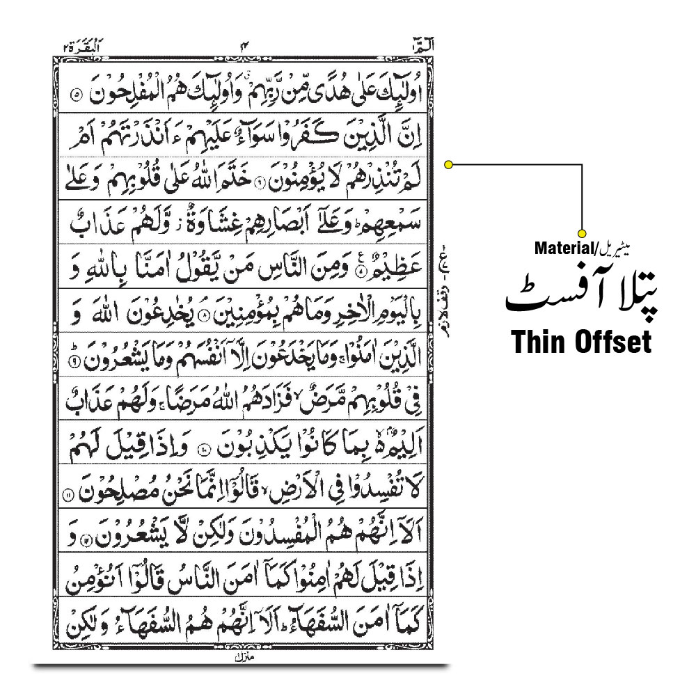 Holy Quran 13 Line Cream Imported