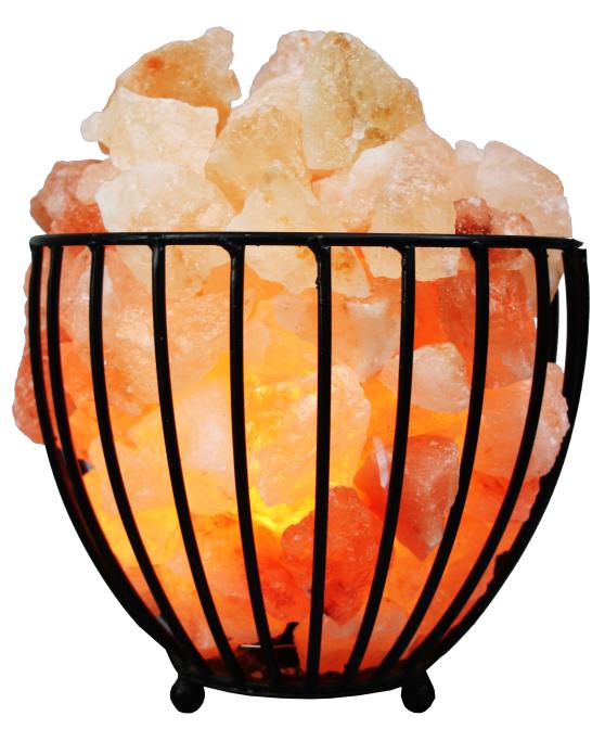 Iron Basket Night Salt Lamp Pot Style