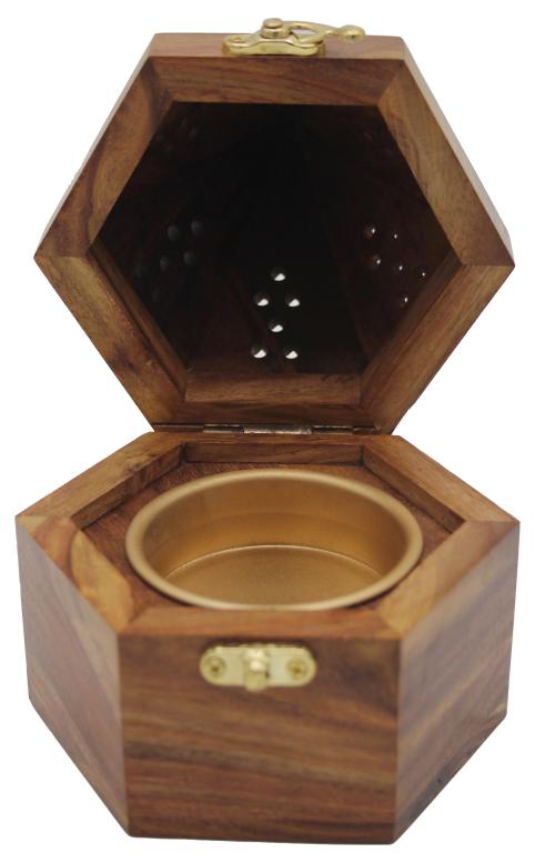 Wooden Bukhoor / Bakhoor Burner 6 sided